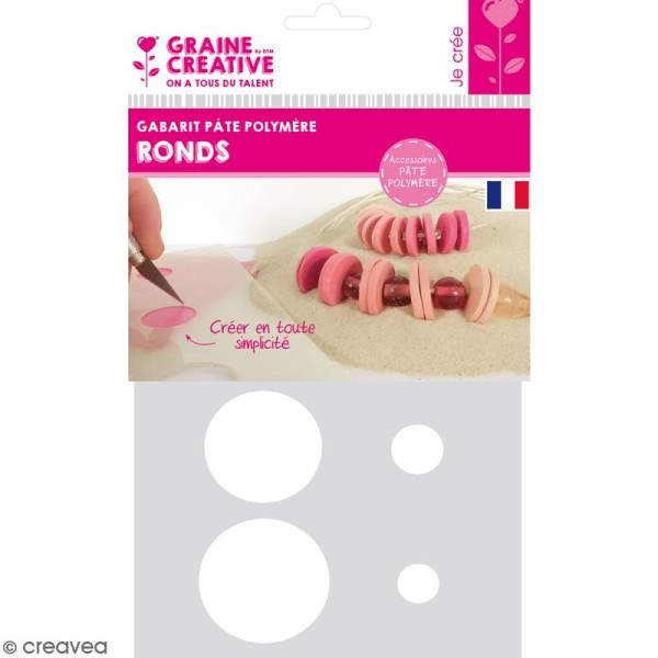 Gabarits pour pâte polymère - Ronds - 8 formes - Photo n°1