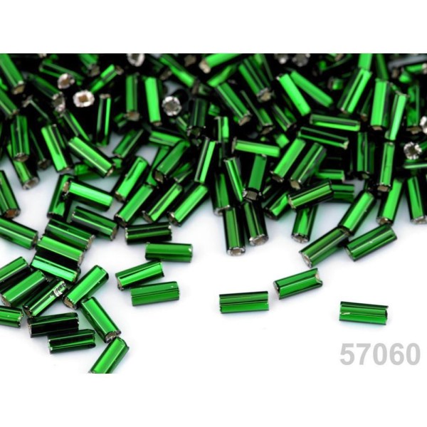 20g 57060 Irlandais Vert de Bugle de Verre de Semences de Perles de 4,5 mm, Coupe Et - Photo n°1