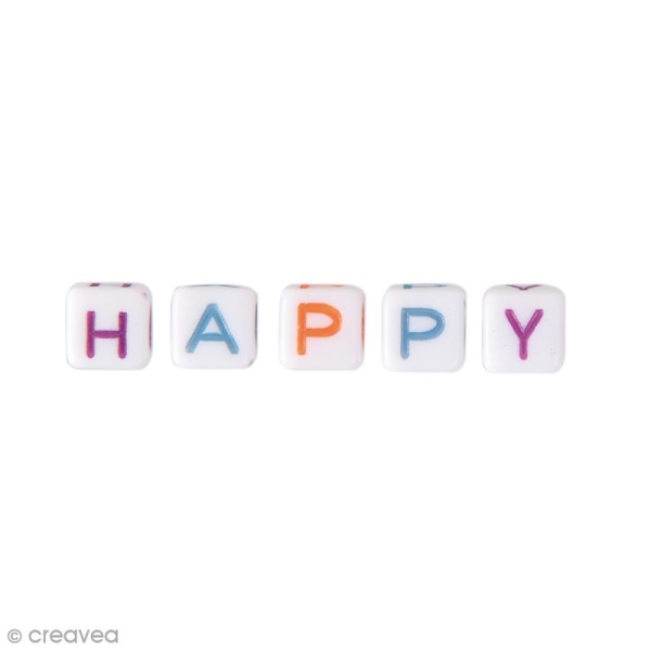 Perles Alphabet - Happy - 5 lettres - Photo n°1