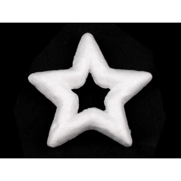 1bag Blanc de Bricolage Polystyrène Star Ø7.5 cm, Ornement de Noël, la Veille de Noël, Art de Noël, - Photo n°1
