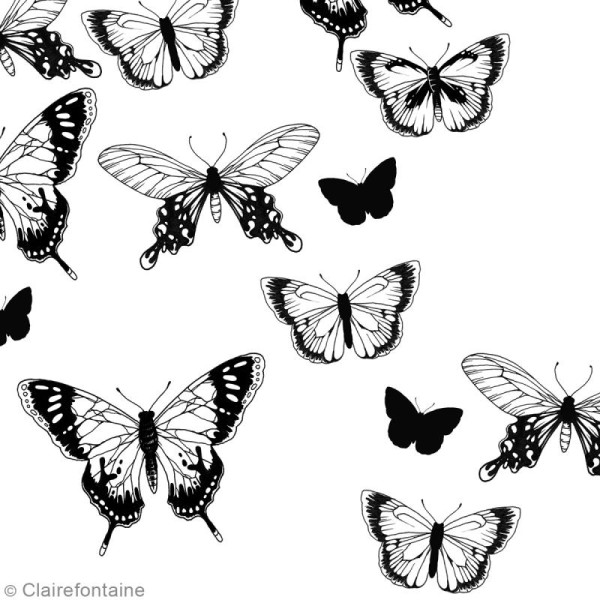 Carnet de coloriage Papillons pour adultes - 20 x 20 cm - 36 pages - Photo n°4