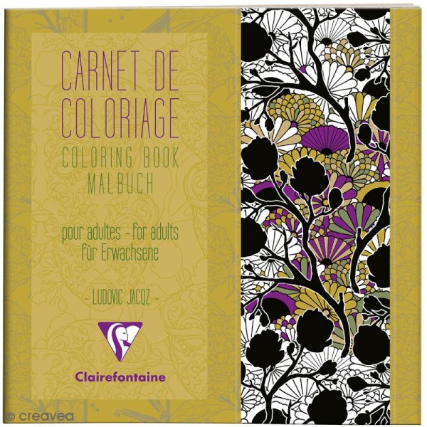 Carnet de coloriage Art Nouveau pour adultes - 20 x 20 cm - 36 pages - Photo n°1