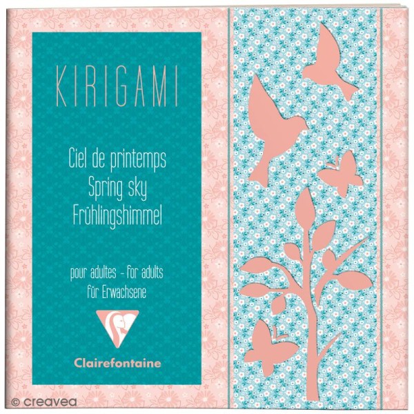 Carnet de motifs Kirigami - Ciel printemps - 20 x 20 cm - 52 pages - Photo n°1