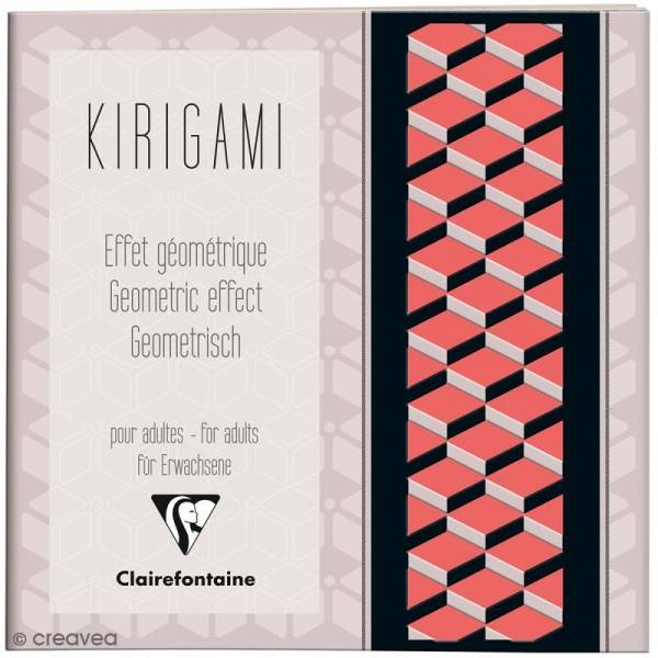Carnet de motifs Kirigami - Géométrique - 20 x 20 cm - 52 pages - Photo n°1