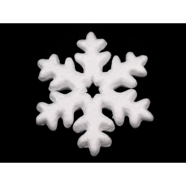 1bag Blanc de Bricolage Polystyrène Flocon de neige Ø10cm, de l'Artisanat de la Mousse, des décorati - Photo n°1