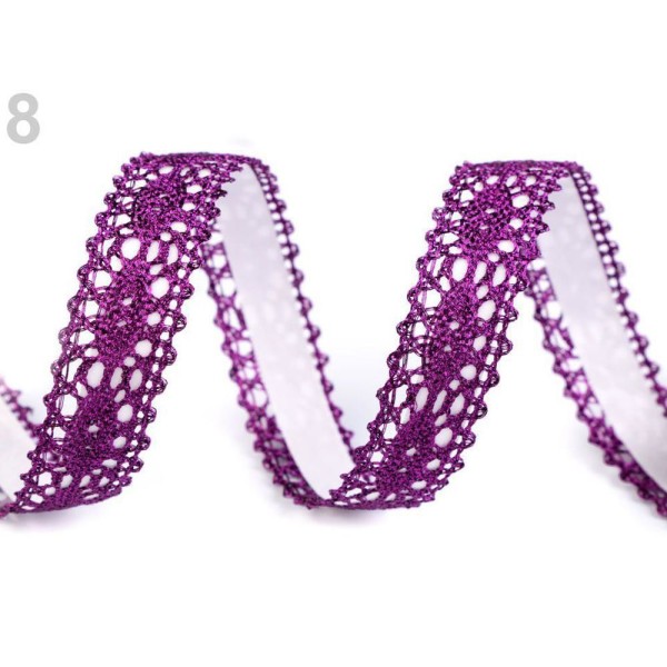 1pc 8 Violet Auto-adhésif Dentelle Ruban Largeur 17mm, de Scrapbooking Et de Washi Tapes, des Décora - Photo n°1