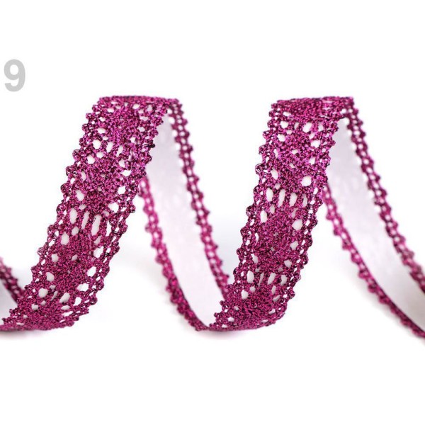 1pc 9 Rose-violet Auto-adhésif Dentelle Ruban Largeur 17mm, de Scrapbooking Et de Washi Tapes, des D - Photo n°1