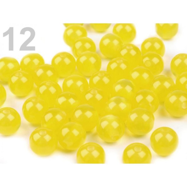 40mcx 12 Blazing Jaune Perles de Plastique 8mm Yeux de chat, d'Autres, Et la FIMO - Photo n°1
