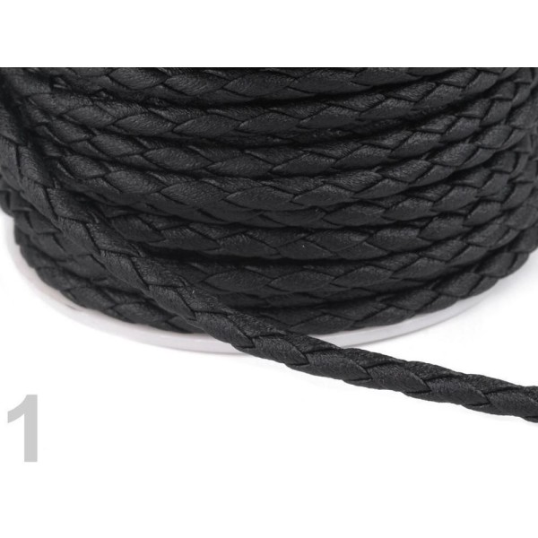 15m 1 Noir en Éco-cuir Cordon Ø3 M, Bijoux, Cordons, Cordes Matériel, des Perles - Photo n°1