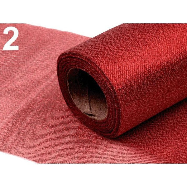 1pc Lumière Vin Rouge Polyester Ruban de Tissu de la Largeur de 15cm de Lurex, de la Dentelle, toile - Photo n°1