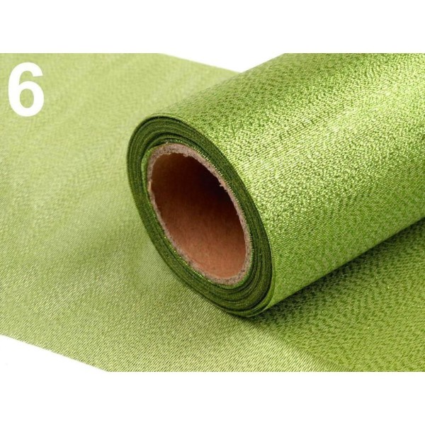 1pc 6 Vert Veldt Polyester Ruban de Tissu de la Largeur de 15cm de Lurex, de la Dentelle, toile d'Ar - Photo n°1