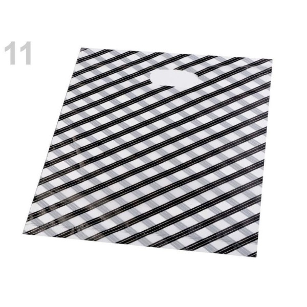 100pc Blanc-noir des sacs en Plastique 19x24cm, Sacs, Cadeaux, Décorations - Photo n°1