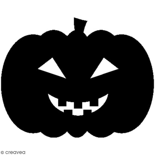 Tampon bois Halloween - Citrouille - 5,5 x 3,5 cm - Photo n°1