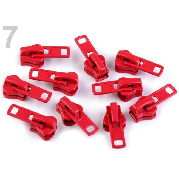 10pc (148) Risque Élevé Curseur Rouge Pour Fermetures à glissière en  Plastique 8mm, Sac à Fermoir, A