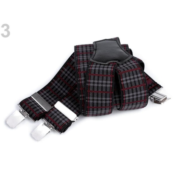 1pc 3grey Pantalon Noir Accolades / Bretelles Largeur 3,5 Cm Longueur 120 Cm, Et d'Autres Accessoire - Photo n°1