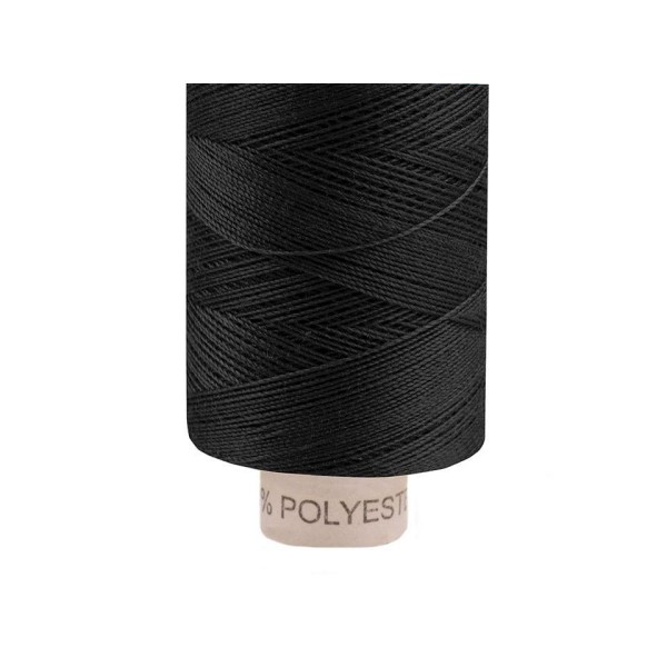 5pc Noir Polyester Fil à Coudre Ruban 14,8 x 2; 500 m Par Bobine, Fils, Mercerie, - Photo n°2