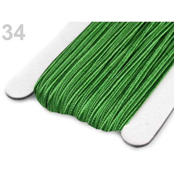 32m 34 (34) Fern Green Soutache Tresse Largeur 3mm, Tresses, Cordons Et Chaînes, Mercerie, - Photo n°1