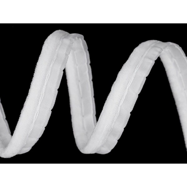 10m-Blanc Velours Insertion de la Tuyauterie de la Largeur de 10mm, de Biais, Biais, de découper les - Photo n°4