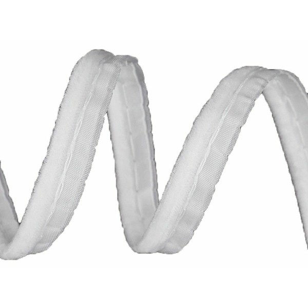10m-Blanc Velours Insertion de la Tuyauterie de la Largeur de 10mm, de Biais, Biais, de découper les - Photo n°1