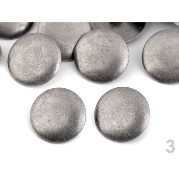 20pc 3 (32") Nickel Antik Tige Métallique Bouton 24', 28', 32', Et Métallisé Boutons, de Fixati - Photo n°1