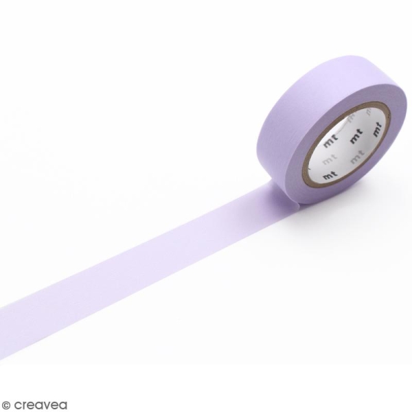 Masking Tape Pastel violet - 15 mm x 10 m - Photo n°1