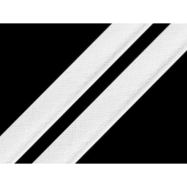 50m 100 Coton Blanc d'Insertion de la Tuyauterie Largeur 12mm, Frontière Garniture, des Biais, Biais - Photo n°2
