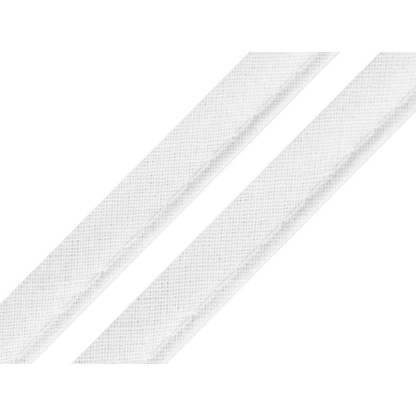 50m 100 Coton Blanc d'Insertion de la Tuyauterie Largeur 12mm, Frontière Garniture, des Biais, Biais - Photo n°1