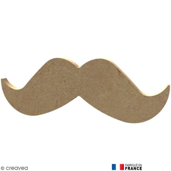 Moustaches en Bois à décorer - 13 cm - Photo n°1