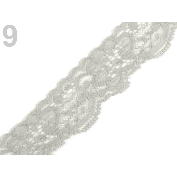 25m Agate Gris lacets Élastiques Largeur 35 mm, Extensible, Et de Madère, Mercerie, - Photo n°1