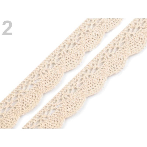 22,5 m de Vanille Coton Dentelle Garniture Largeur: 20 mm, Et de la Literie, de Madère, de la Mercer - Photo n°1