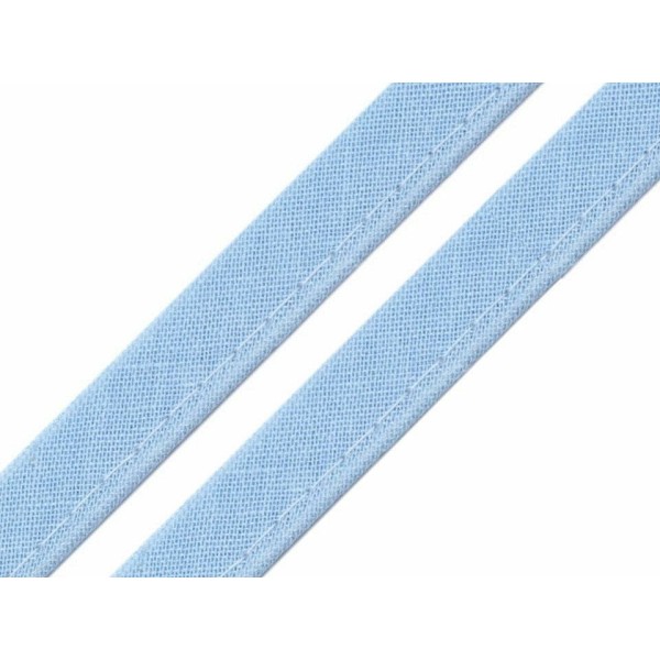 50m en Cachemire de Coton Bleu Insertion de la Tuyauterie Largeur 12mm, des Biais, Biais, de découpe - Photo n°1