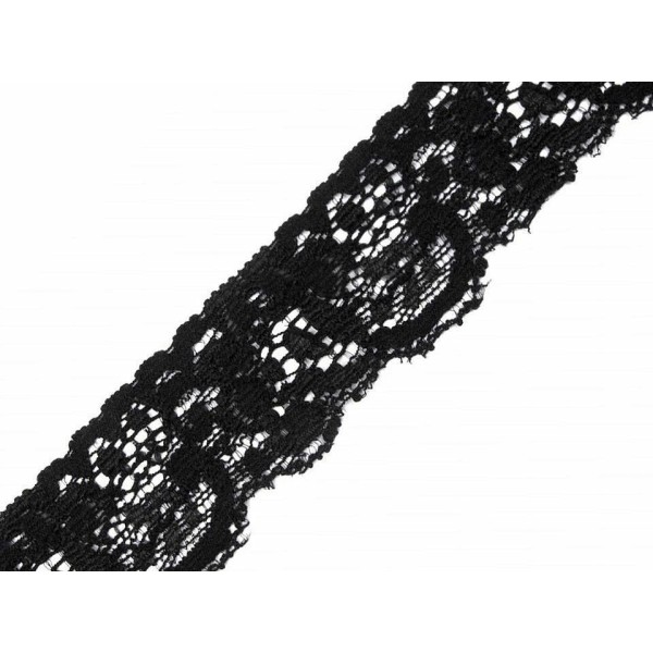 25m Noir lacets Élastiques Largeur 35 mm, Extensible, Et de Madère, Mercerie, - Photo n°1