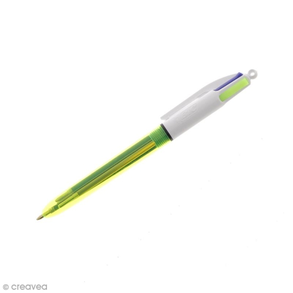 Stylo Bic 4 couleurs - Fluo 1 mm - Photo n°1