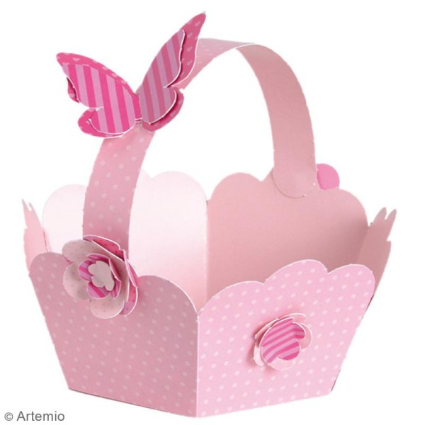 Pochettes cadeaux à monter - Panier Lollipop - 6 modèles différents - Photo n°4