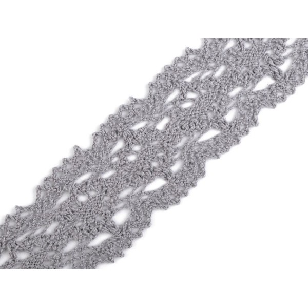 13,5 m Gris Perle Coton Biais de Largeur de Bande de 40 mm, Et de la Literie de Dentelle Garniture, - Photo n°1