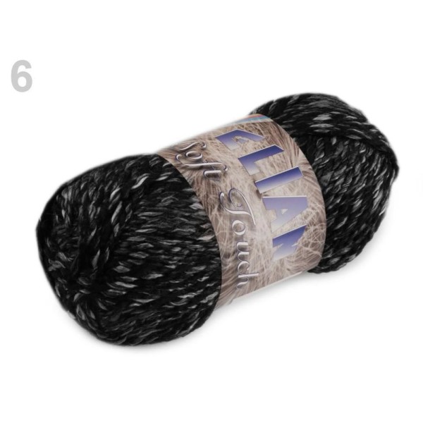 1pc 6 (75605) Noir Fil à Tricoter Toucher Doux 100g Elian, Tricot, Crochet, Broderie, Mercerie, - Photo n°1
