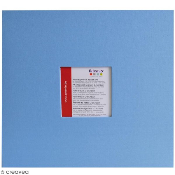 Album scrapbooking - Bleu clair - 31 x 35 cm - Photo n°1