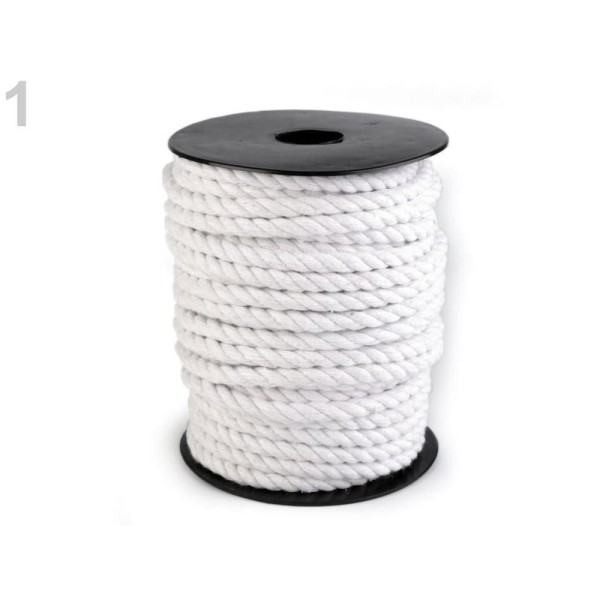 20m de Coton Blanc corde / Corde de 6mm, Et le Jute Cordes, ficelles, Mercerie, - Photo n°1