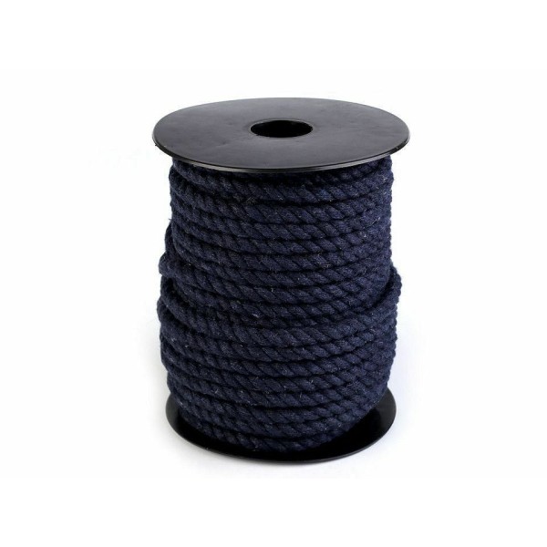 20m Bleu Foncé en Coton corde / Corde de 6mm, Et le Jute Cordes, ficelles, Mercerie, - Photo n°1