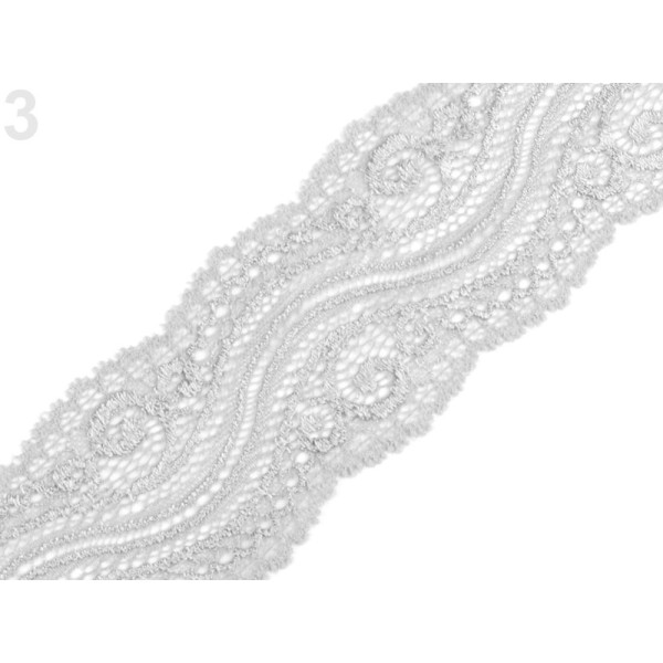 13,5 m Colombe Gris lacets Élastiques Largeur 65mm, s'Étirer, Et de Madère, Mercerie, - Photo n°1