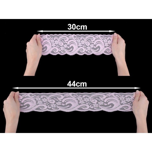 13,5 m Rose Bonbon lacets Élastiques Largeur 90mm, s'Étirer, Et de Madère, Mercerie, - Photo n°5
