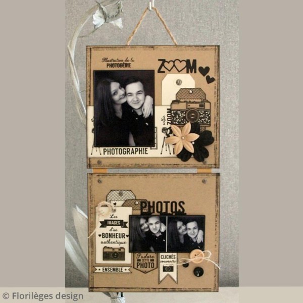 Tampon bois Clic-clac souvenirs - 10 x 6,5 cm - Photo n°3