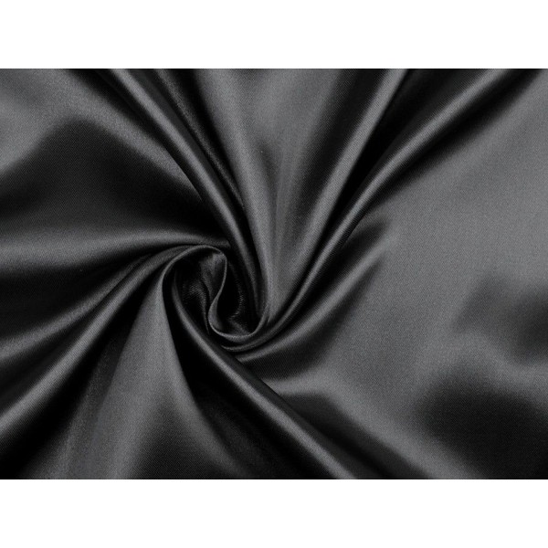 1m Noir en Tissu Satiné Élastique, Tricot Et Pes, les Tissus - Photo n°1
