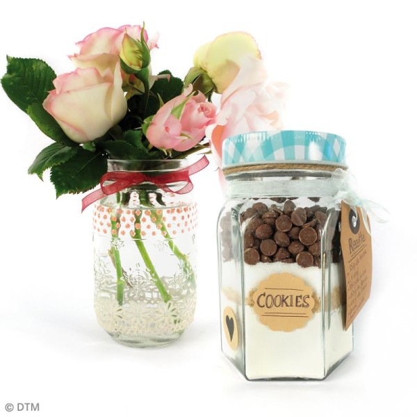 Bocal Mason Jar en verre et couvercle - Arabesques - 375 ml - Photo n°4