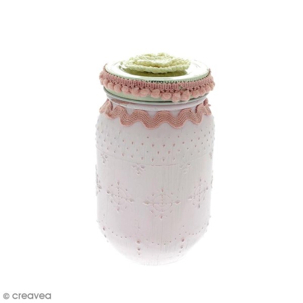 Bocal Mason Jar en verre et couvercle - Arabesques - 375 ml - Photo n°5
