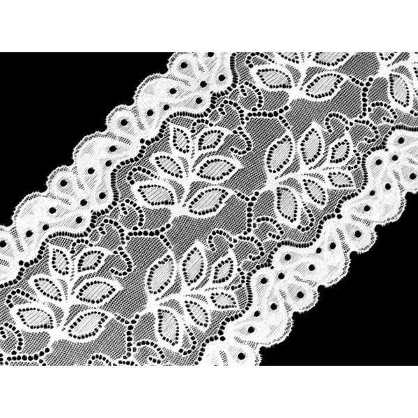 13,5 m Blanc lacets Élastiques Largeur 16 cm, Extensible, Et de Madère, Mercerie, - Photo n°3