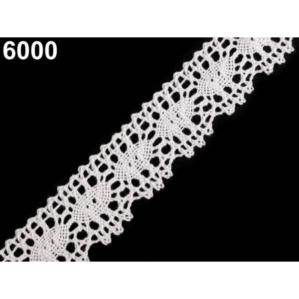 30m 6000 Coton Blanc, Dentelle Garniture Largeur 32mm, Oeillets de Dentelle, Crochet de Coton, Fabri - Photo n°2