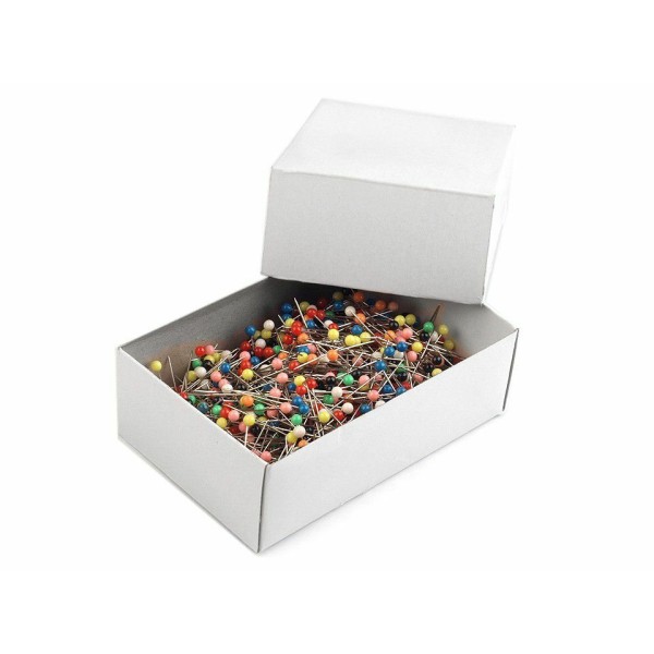 1box Ix Nickel Épingles à Tête en Plastique 30mm, Perle Tête de l'Acier, Mercerie, - Photo n°3