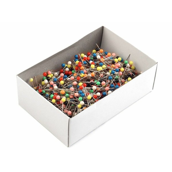 1box Ix Nickel Épingles à Tête en Plastique 30mm, Perle Tête de l'Acier, Mercerie, - Photo n°5