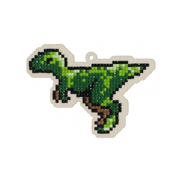 Broderie Diamant Kit- Dinosaure Raptor WW291- Mini - Photo n°1